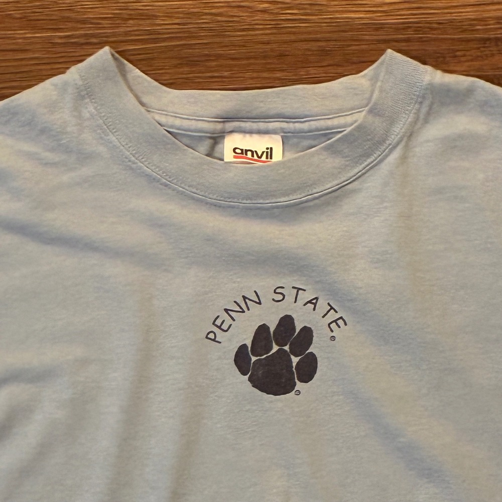 Vintage Penn State Nittany Lions Paw Logo T-Shirt Blue Medium USA‎